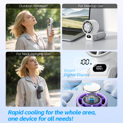[Aircond] Outdoor 3600mAh Portable Ice Cooler Fan